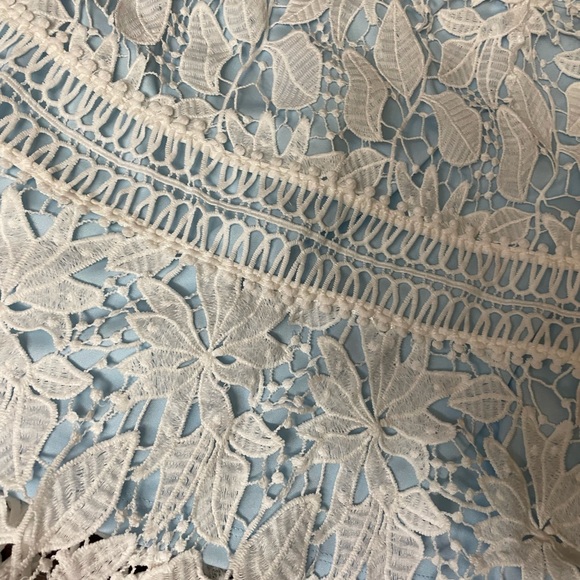 LUSH Baby Blue and White Lace Skirt and crop top! New. - Picture 10 of 13